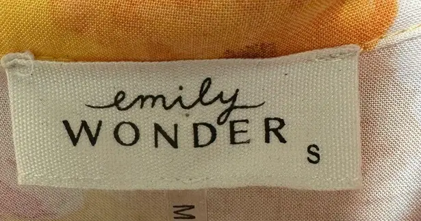 Emily wonder 3/4 sleeve button down tie waist shorts romper