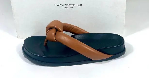 Lafayette 148 New York Bristol Flip Flop Sandals Copper Multi Size 36 EU NEW