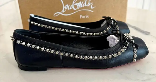 Christian Louboutin  Mamadrague Spiked Leather Ballet Flats