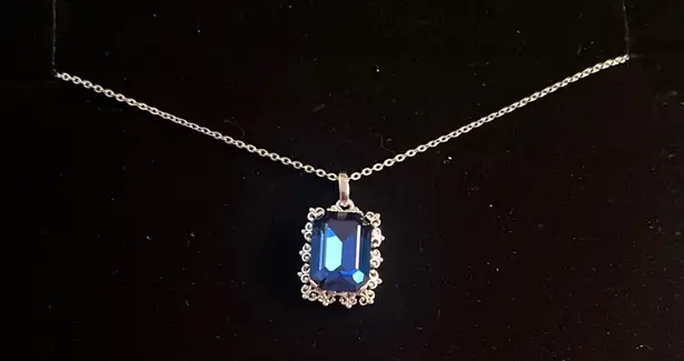 Sapphire Blue and Silver Necklace