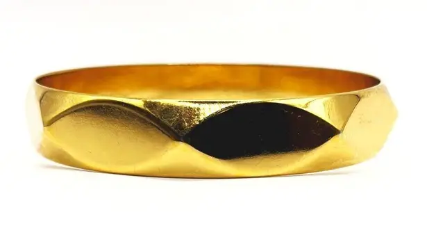 Monet Three Piece Gold Tone Textured Bangle Bracelet