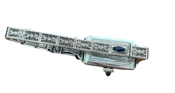 Vintage 1920s Glycine Platinum Diamond & Sapphire Watch