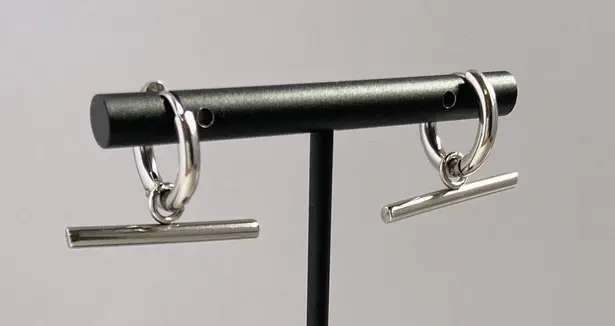 Titanium Steel Dangle Drop Earrings for Men Women,Silver Hoop Earrings Silver