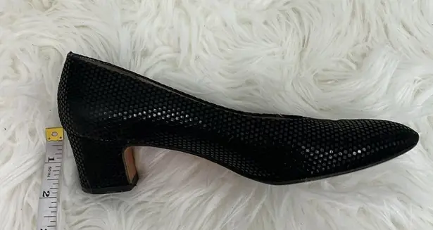 Salvatore Ferragamo Size 5 US 35 EU Black Sequin Block Heels