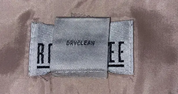 Robbie Bee Sleeveless Gold Beige Floral Metallic Dress - size 6