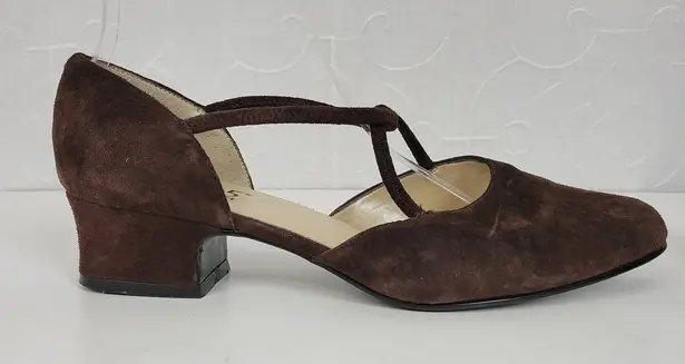 925 So Soft Heather Womens Sandals Size 8 Brown Suede Slip On Strappy 614