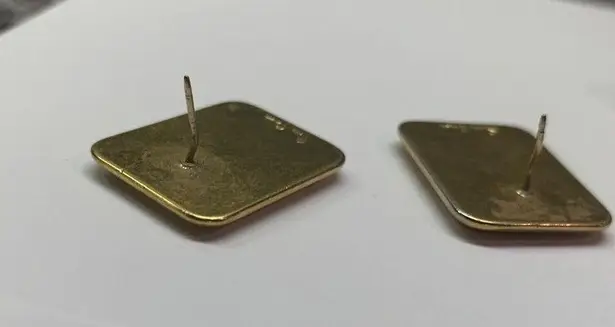 Pierre Cardin Lot Of 4 Costume Earrings Vintage - Modern Pierced Enamel 1 Signed