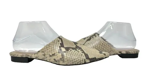 Banana Republic  Leather Snake Print Mules Size 8.5