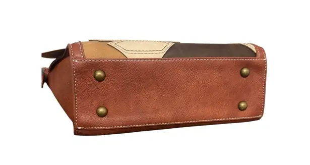 NWT! Catchfly Studio Aztec Crossbody Bucket Bag Southwestern Style Purse Brown