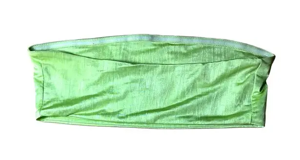 superdown green bandeau strapless festival top