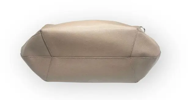 Furla ✵ Alissa Luxe Saffiano Leather Double Top Handle Tote Handbag Bag ✵ Taupe