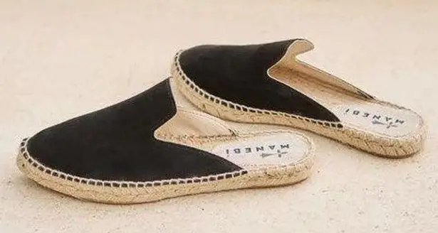 Manebi Hampton Black Mule Slides size 37