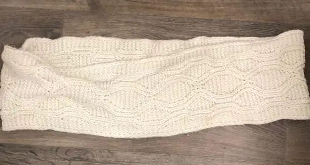 infinity White Knit  Scarf