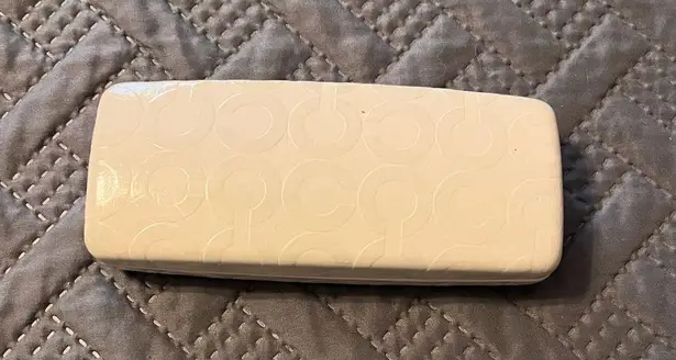 Coach  White Embossed C Eyeglass/Sunglass Case