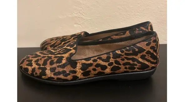 Aerosoles Women Leopard Print Shoe Size 7 Slip On Heels Calf Hair Comfort Office