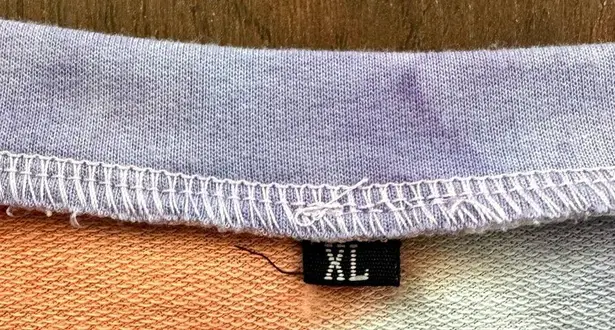 Tie Dyed drawstring waist lightweight sweatshirt, size XL Multiple