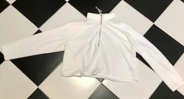 Stoney Clover Lane NWOT  x Target White Half Zip Terrycloth Sweatshirt Cropped M