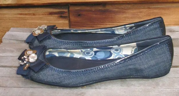 Coach  Poppy Denim Ballet Flats