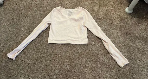 Target Cropped Pink Long Sleeve Shirt 