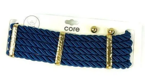 CORE Blue Twist Cord Layered Choker & Earnings Set