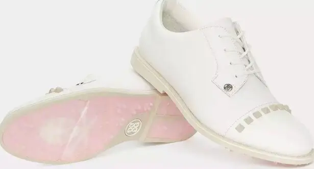NWT Women’s G/Fore Gallivanter Leather Stud Cap Toe Golf Shoe size 8.5 White