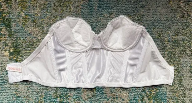 Vintage Backless by Smoothie white bra corset, size 36B