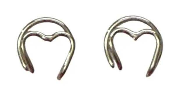 Silver Heart Non Piercing Ear Cuff Earring