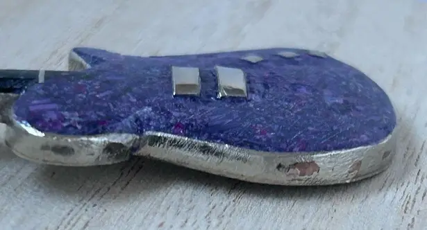 RARE Navajo Signed JB Sugilite Black Onyx Pendant Native American Jewelry Pueblo Purple