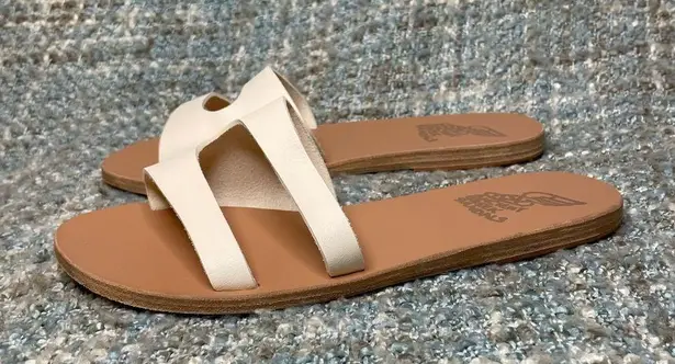 Ancient Greek Sandals Leria Laser Cut Leather Sandals in Off