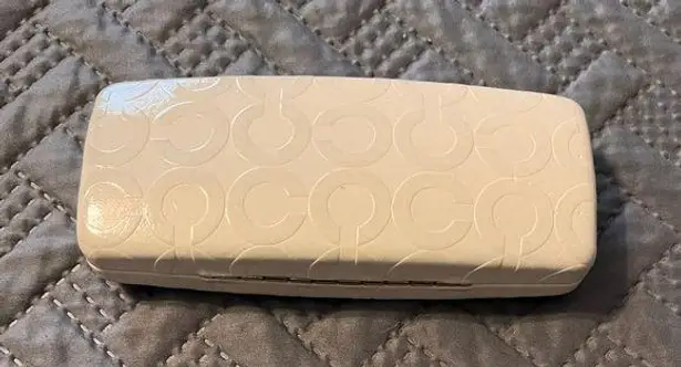 Coach  White Embossed C Eyeglass/Sunglass Case