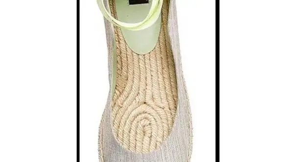 Zac Posen Women's Vinca Ankle Strap Espadrille Leather Gray Green Size 6