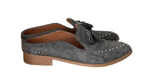 Mi.iM Adline Mule Shoes Gray Tassels Size 7