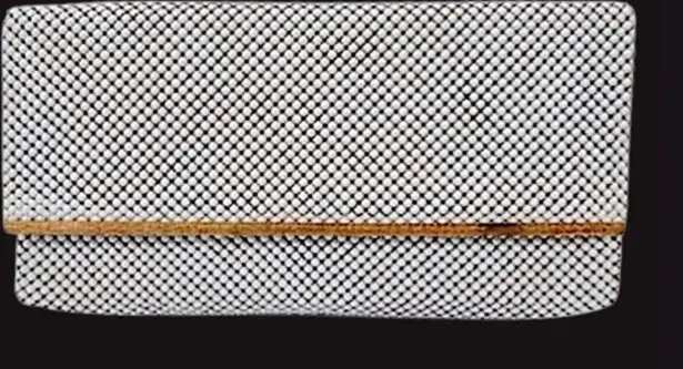 Whiting & Davis 1940’s Cream Metallic Mesh Clutch