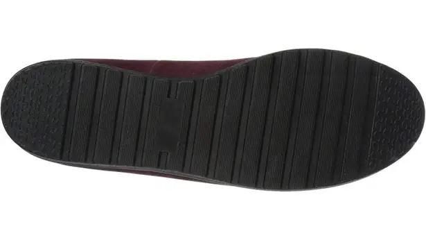 Easy Street Effie Ballet Flats Burgundy Maroon Wine Corset Lace-Up Edgy Comfort