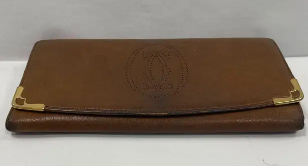 Cartier Brown Leather Marcello Long Wallet - Preowned