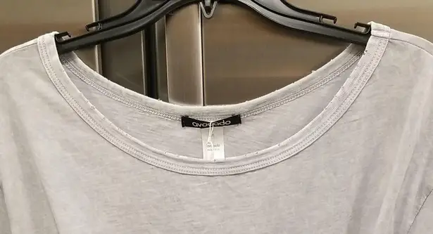 💕AVOCADO💕 Cloud Tee ~ Front Knot High Low Hem 100% Cotton Grey Acid Wash NWT Gray Size M