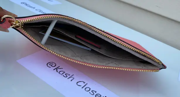 Michael Kors MK JST XL Zip Wristlet Clutch - Grapefruit