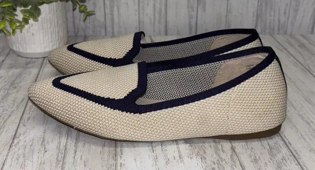 Birdies Womens Size 7.5 Eggshell And Navy EUC