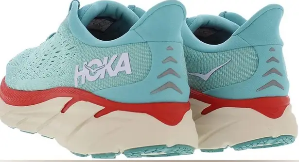 Hoka Women’s Clifton 8 Wide Blue Coral White Size 9D