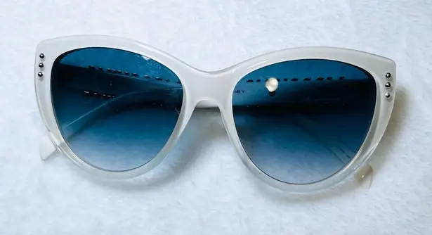 Moschino Mos 018/S Sunglasses White/ Blue Gradient Lense