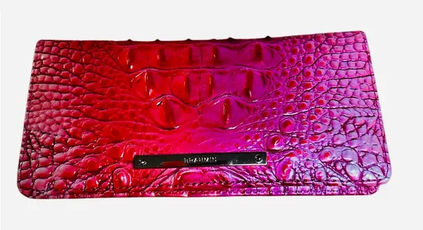 Brahmin Melbourne ADY Slim Bifold Wallet Clutch VOLTAGE VIOLET Pink Magenta
