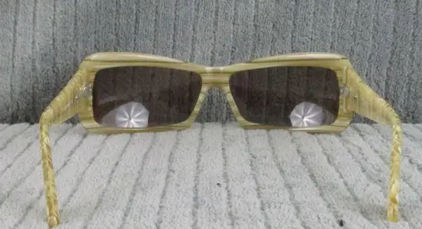 New Divine Eyewear Crush Tan Horn/Polarized Amber Sunglasses NWT Women's