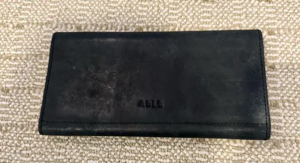 ABLE Black Leather Debre Wallet