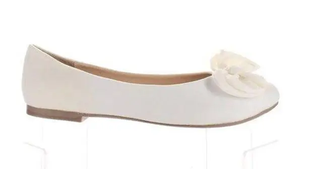 Fever Sole White Ballet Women's Flats (SH92) Size 7