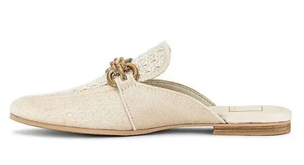 Dolce Vita Solina Loafers in Ivory 6 with box Womens Slides Mules Shoes Gold