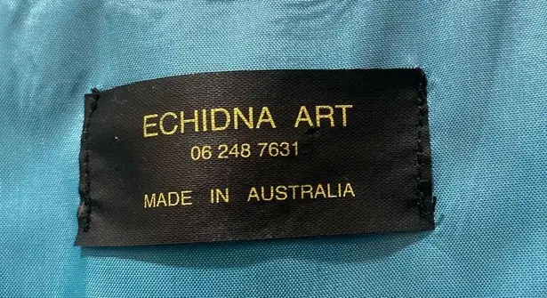 VTG 80s 90s Echidna Art Pastel Multicolored Bats Button