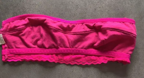 Gilly Hicks  Bright Pink Lace Unlined Bandeau--XS