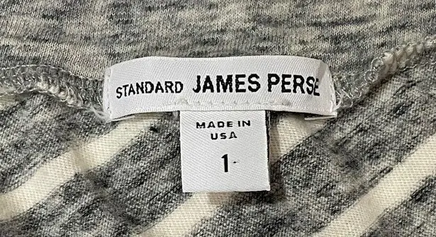 James Perse Striped Tucked Maxi Dress - Gray/White - 1 (Small)