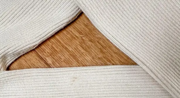 bohme Ribbed Knit Criss Cross Sweater Cream Read Description