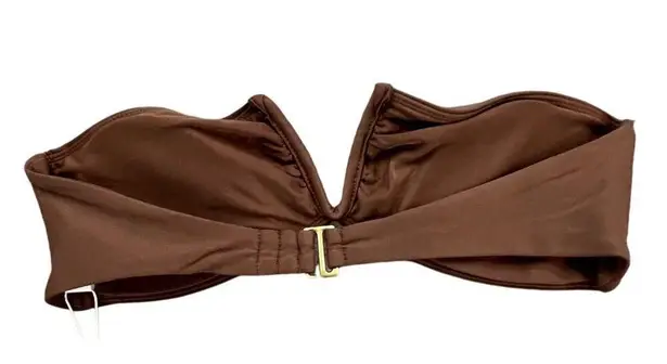 ANDIE Bikini Top Womens M Espresso Brown Scala Strapless Bandeau Swimwear NEW